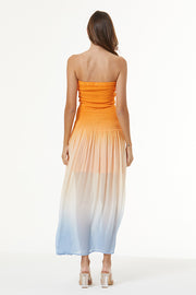 Brenen Midi Dress // Kumquat Ombre