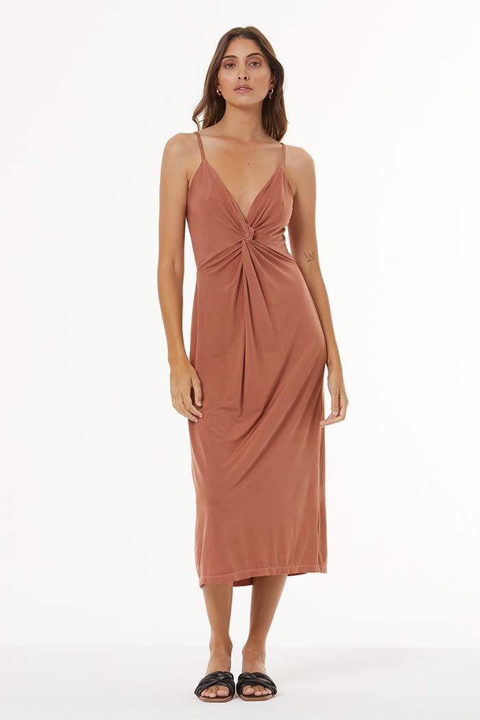 Oakley Midi Dress // Nut
