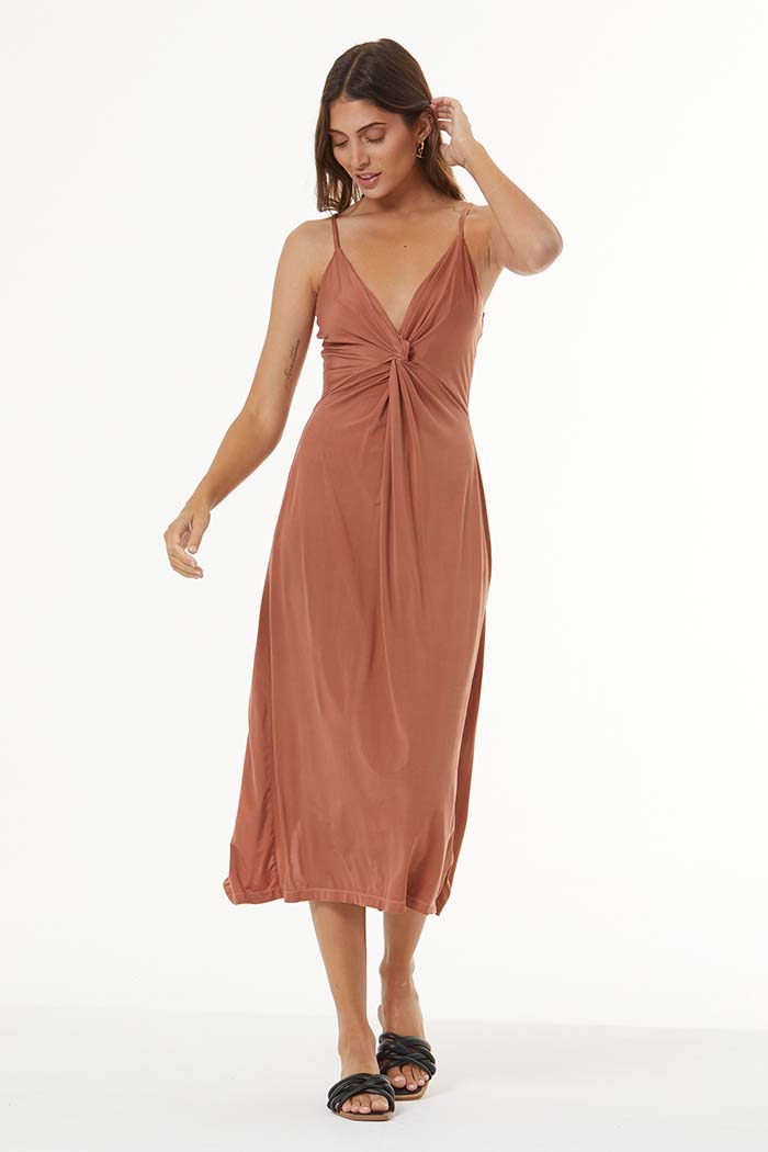 Oakley Midi Dress // Nut
