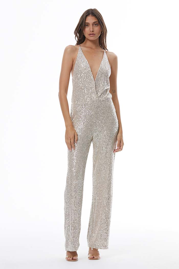 Maxim Jumpsuit // Champagne Sequins ~ NO RETURNS