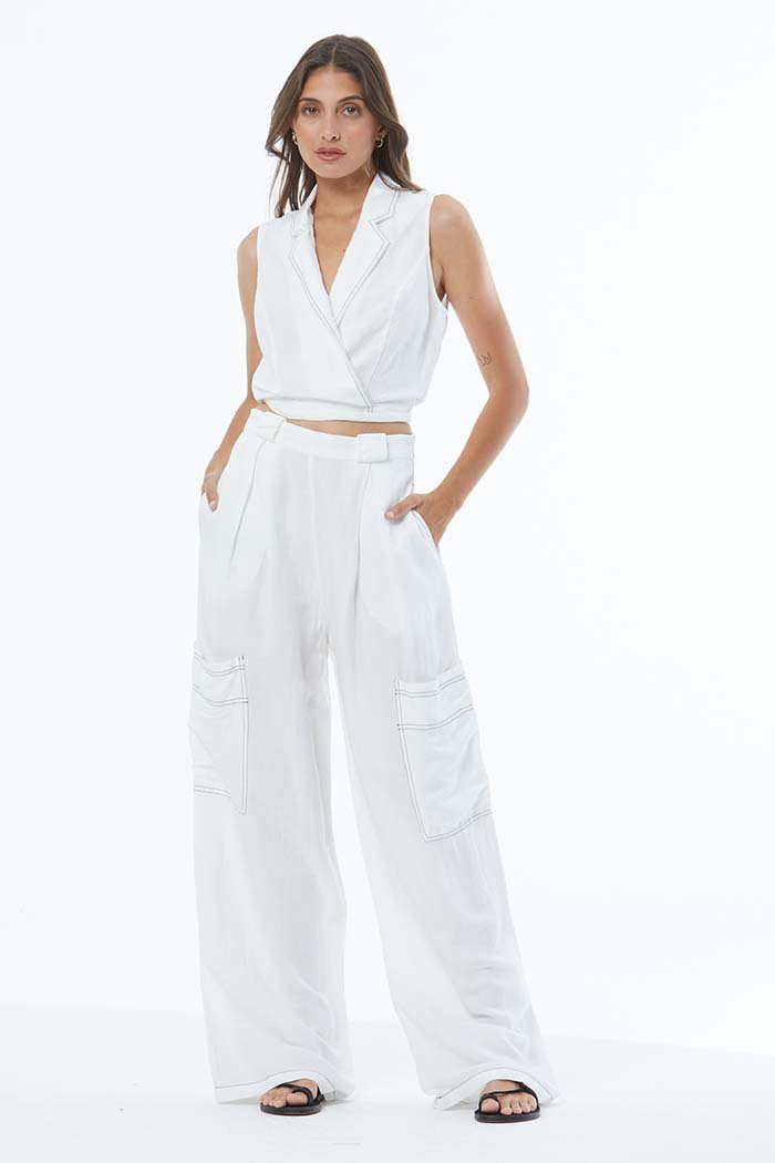 Bar Harbor Wrap Top // Bone ~ NO RETURNS