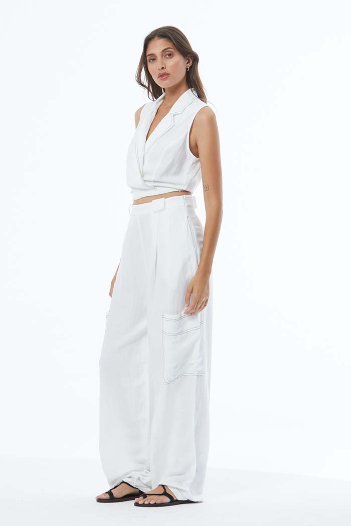 Bar Harbor Wrap Top // Bone ~ NO RETURNS