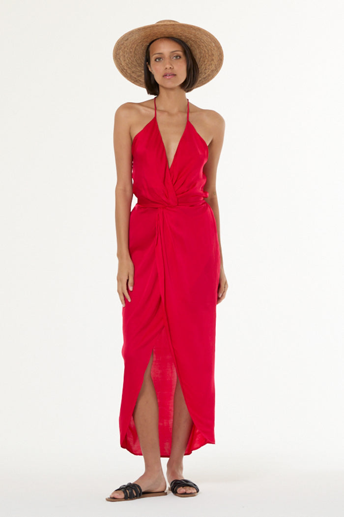 Siren Slip Dress // Red Fuchsia