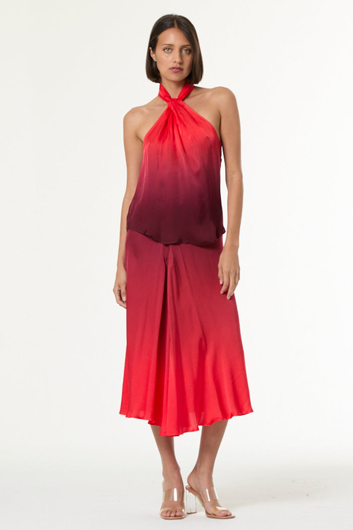 Rory Halter Top // Dark Ruby Ombre