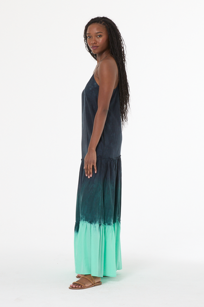 green and blue ombre dress Women's Alani Voile in Teal Brushed by YFB Ocean blue