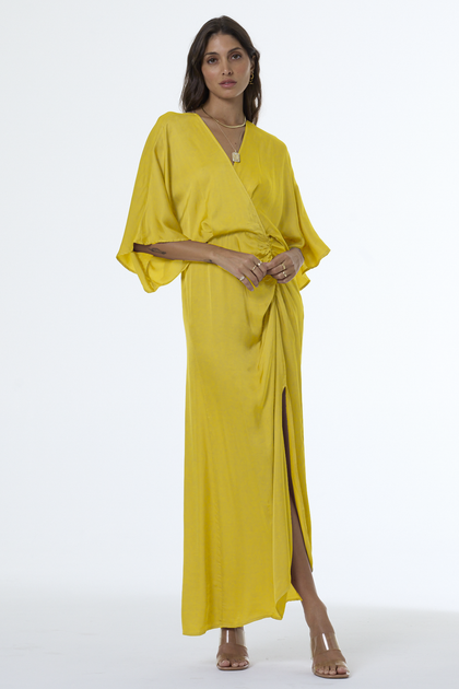 yfb maxi dress Women's Starlyn in Amber Haze by color:navy blue The Girl In The Othello and relaxed holiday dressing.