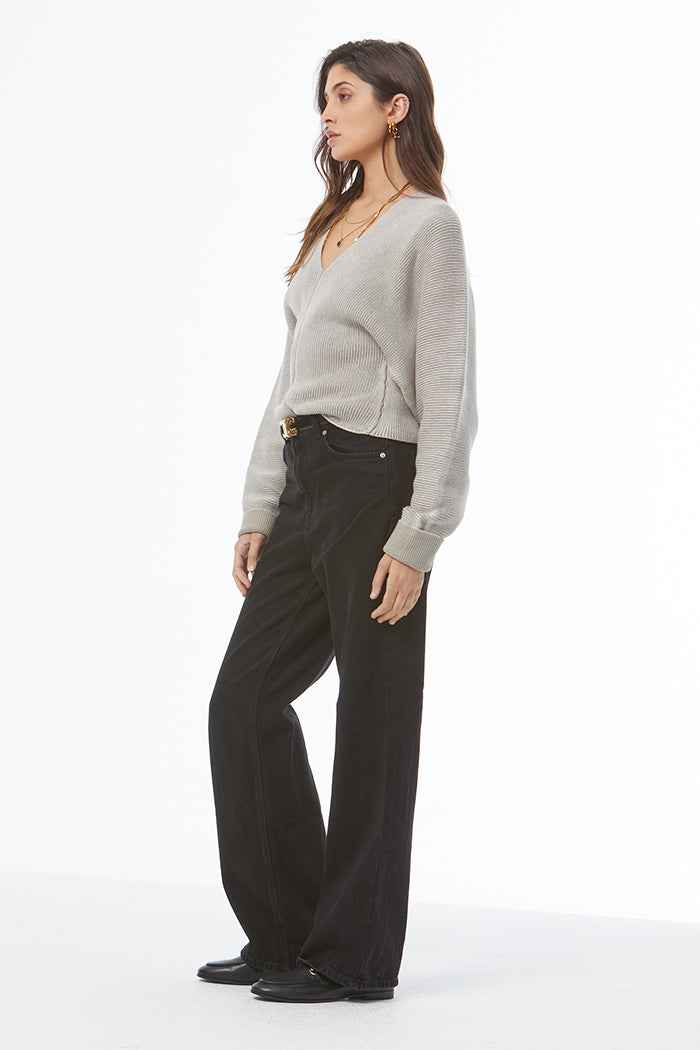 Stephen V-Neck Sweater // Harbor Grey Mineral Wash