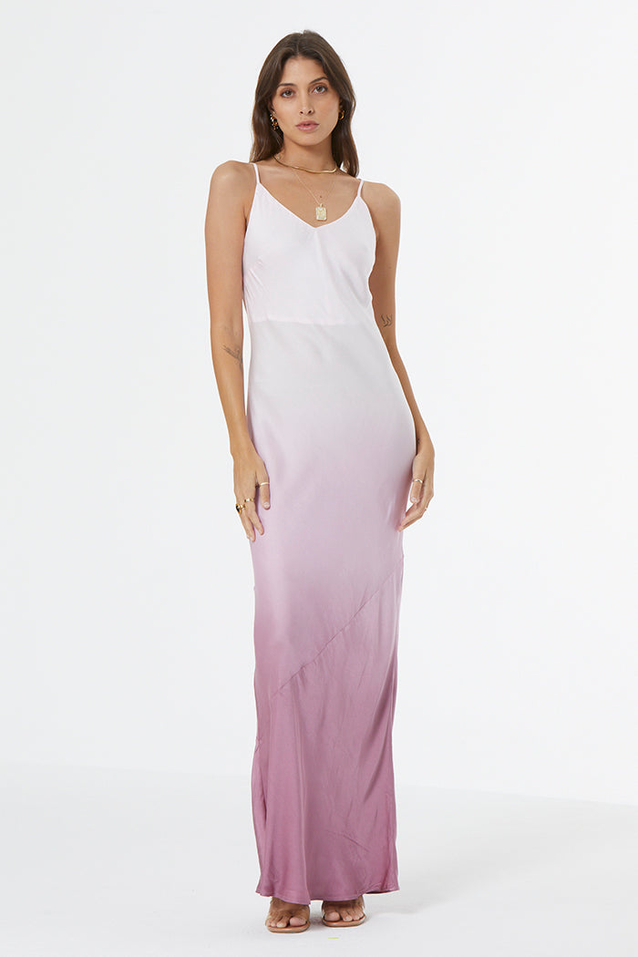 Tori Maxi Slip Dress // Cosmetic Pink Ombre