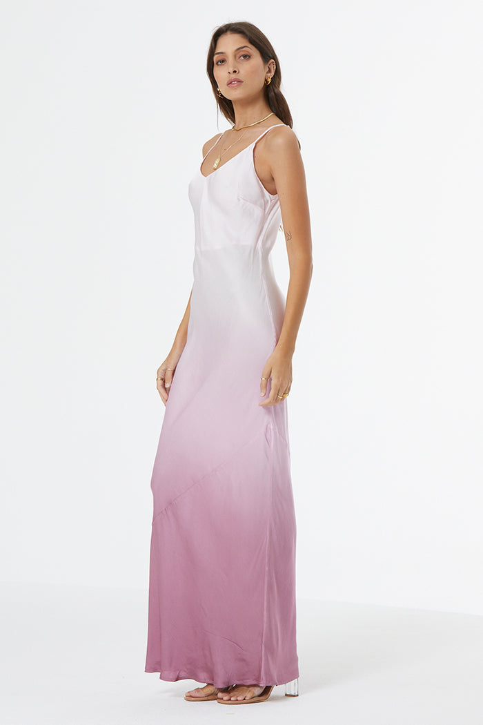 Tori Maxi Slip Dress // Cosmetic Pink Ombre