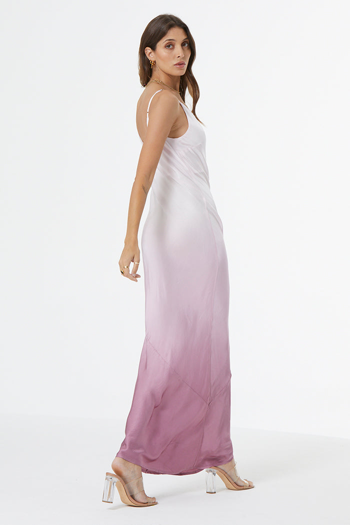 Tori Maxi Slip Dress // Cosmetic Pink Ombre