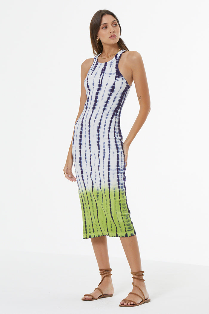 Iggy Rib Midi Dress // Dusk Navy Bamboo Dip Wash