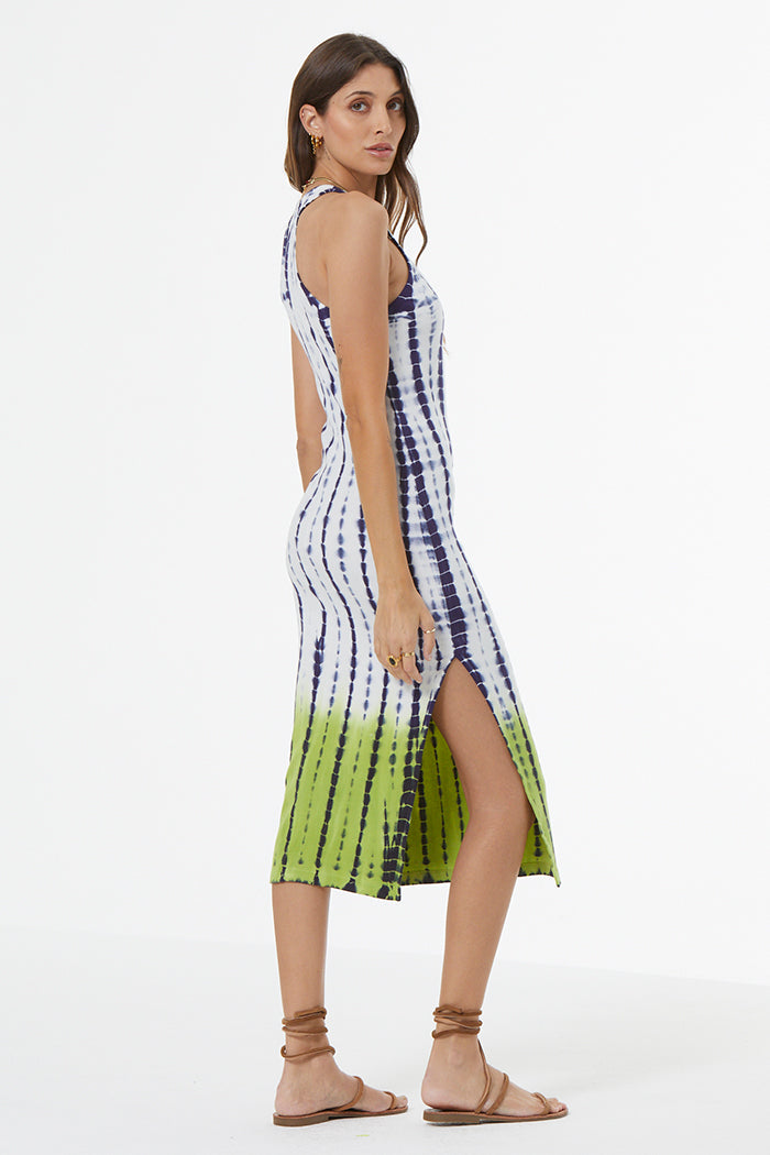 Iggy Rib Midi Dress // Dusk Navy Bamboo Dip Wash