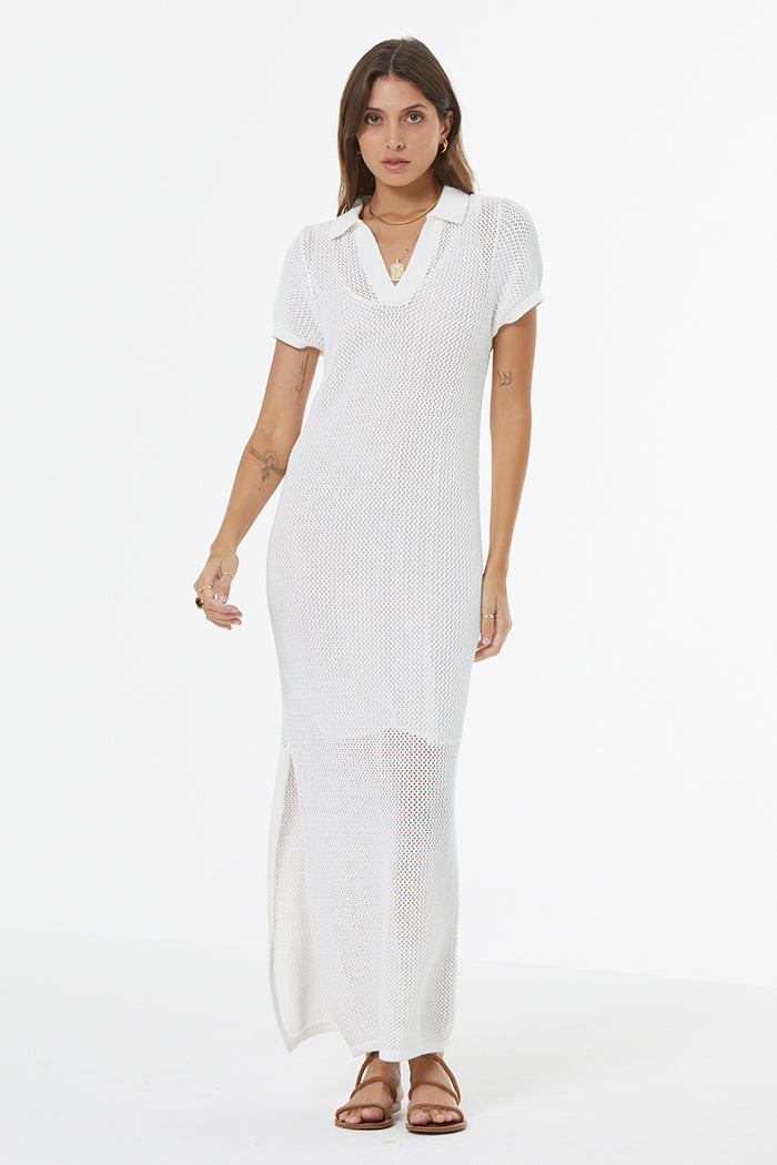 Faye Crochet Dress // Bone