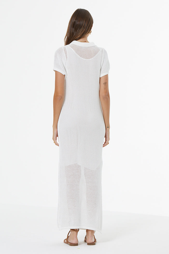Faye Crochet Dress // Bone