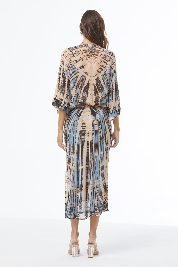 Tia Chiffon Top // Cyan Nexus Wash