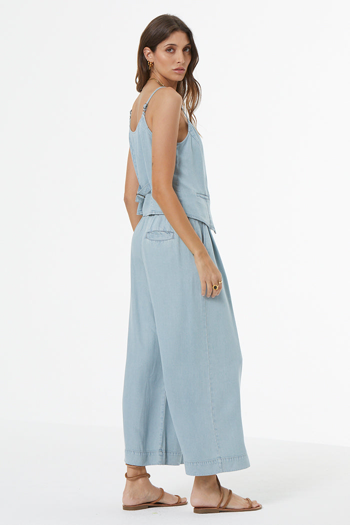 Tate Denim Vest // Indigo Pale Blue Wash