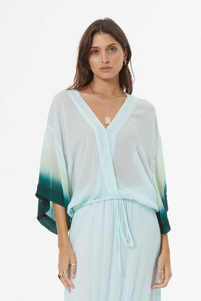 Tia Chiffon Top // Rainforest Ombre