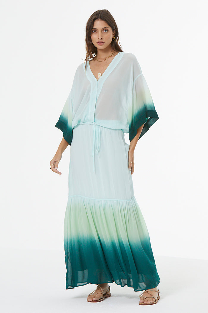 Tia Chiffon Top // Rainforest Ombre