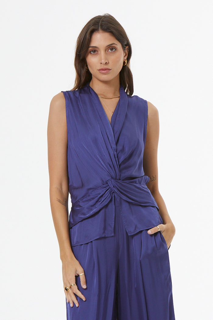 Laurie Draped Vest // Dusk Navy
