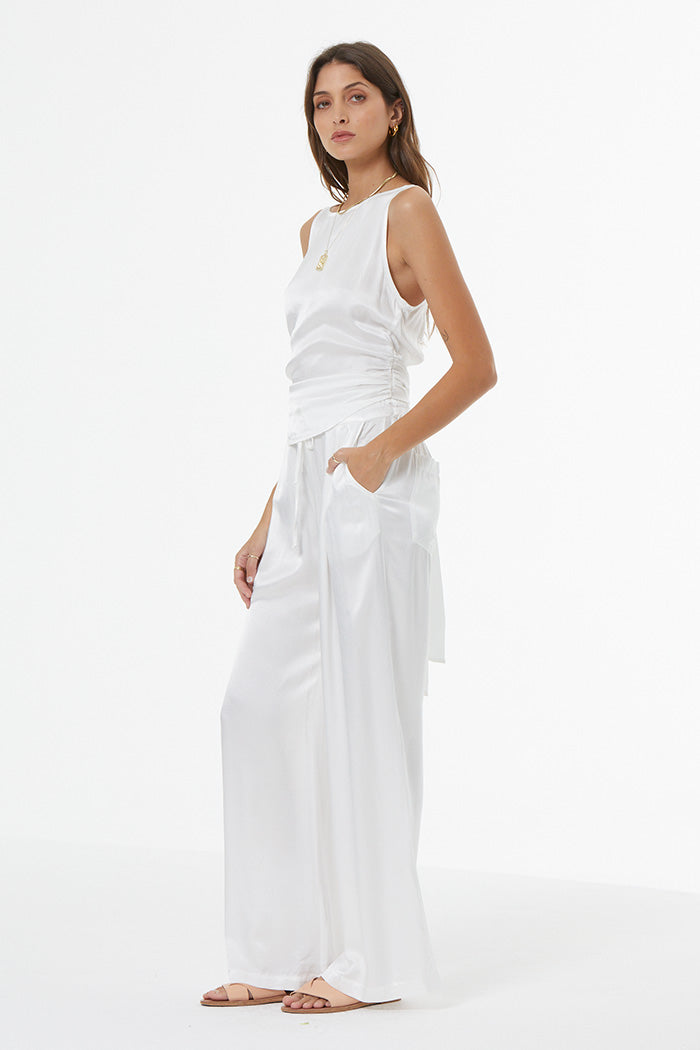Aaron Satin Pant // Bone
