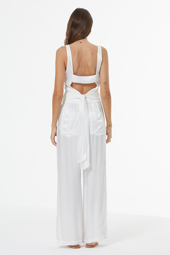 Aaron Satin Pant // Bone
