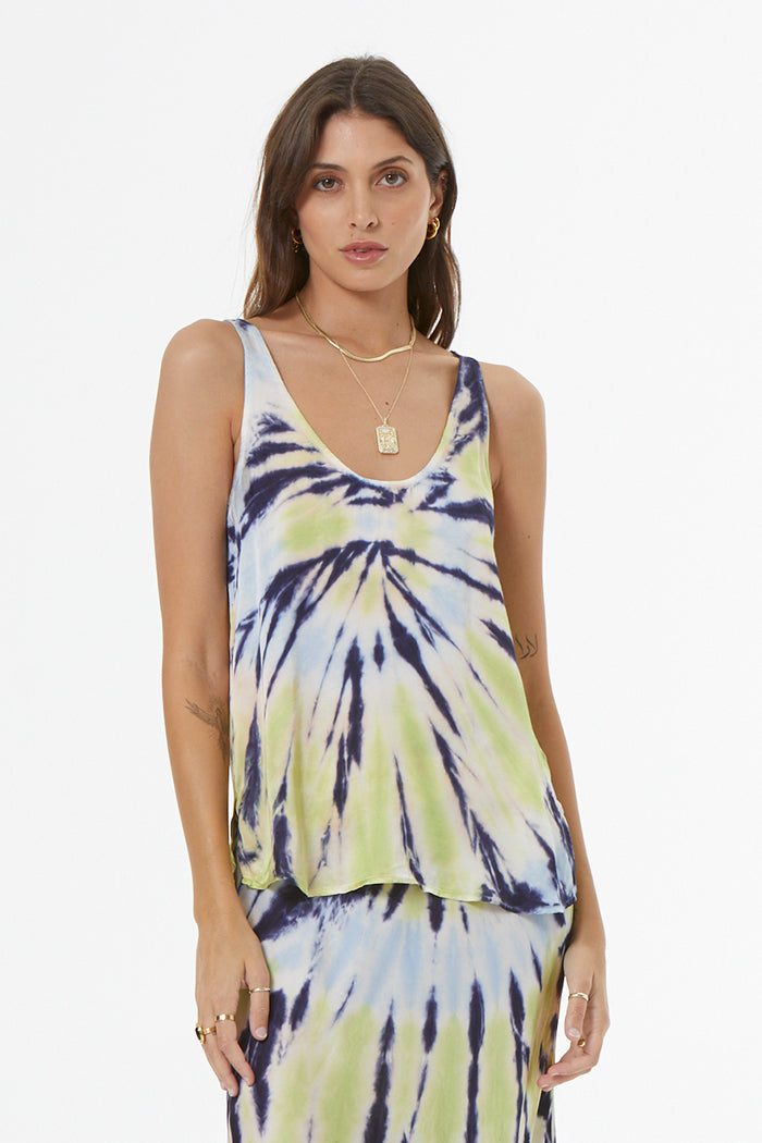 Nari Tank // Cornflower Octopi Wash