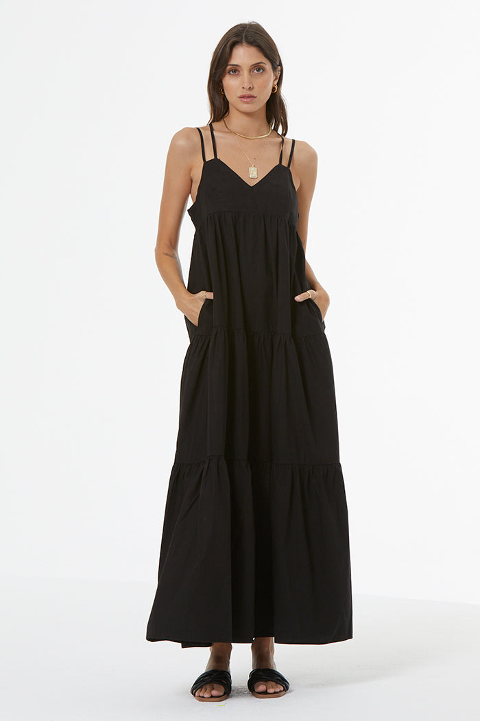 Patio Poplin Dress // Black