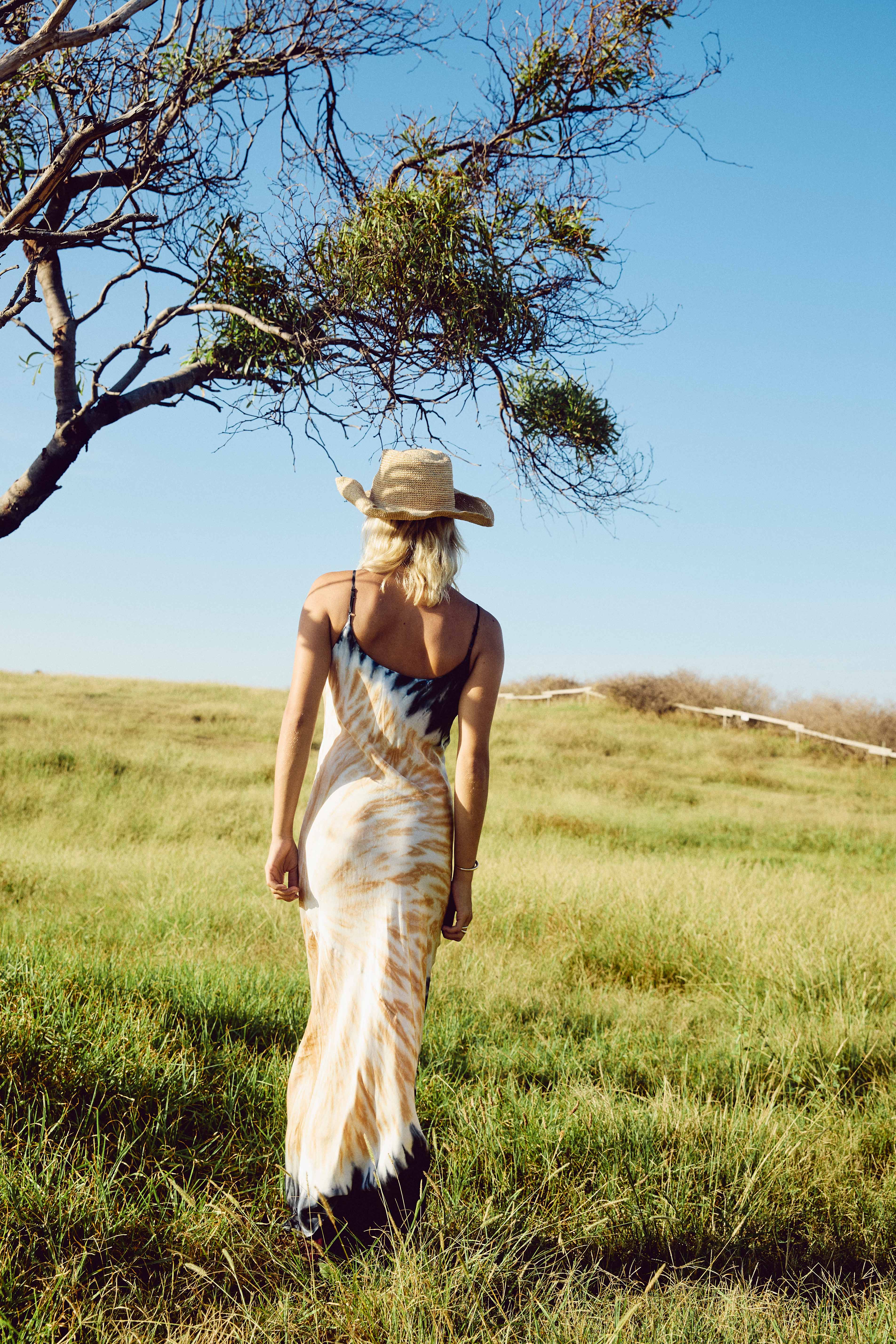 Tori Maxi Slip Dress // Sunbaked Spiral Wash