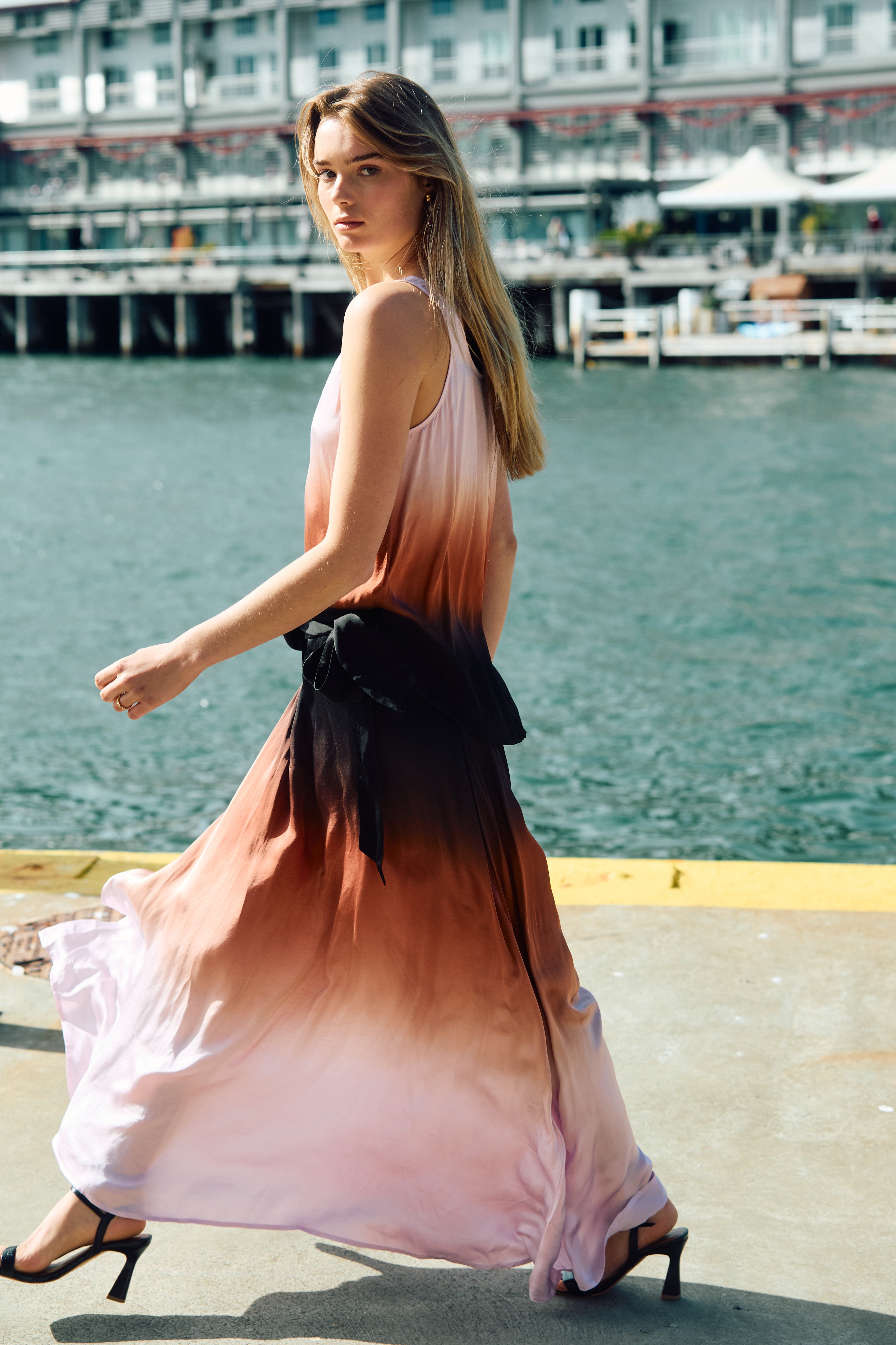 Arla Maxi Wrap Skirt // Antique Violet Ombre