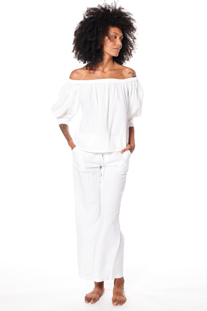 Track Linen Pant // Bone