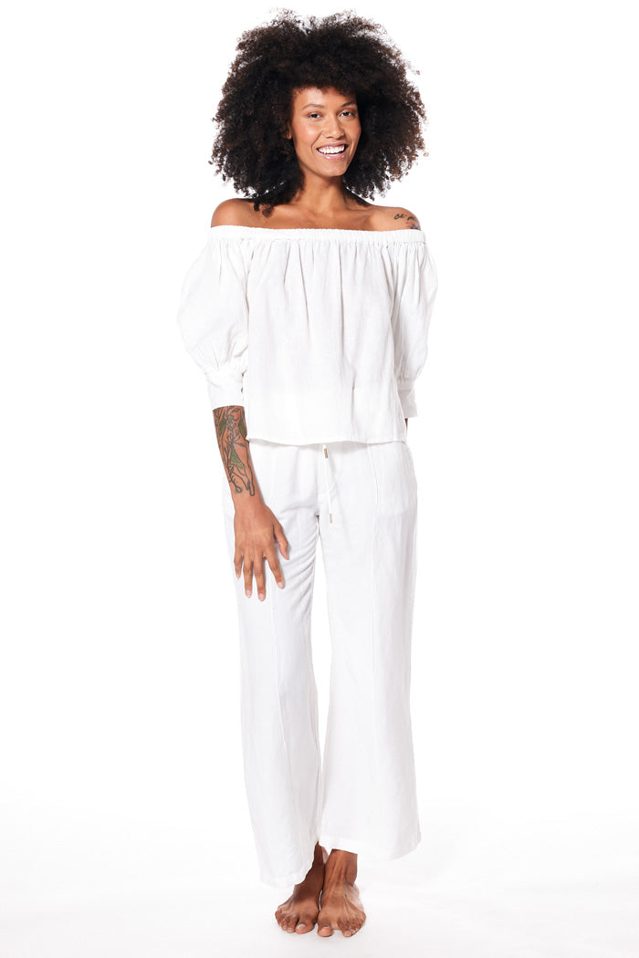Track Linen Pant // Bone