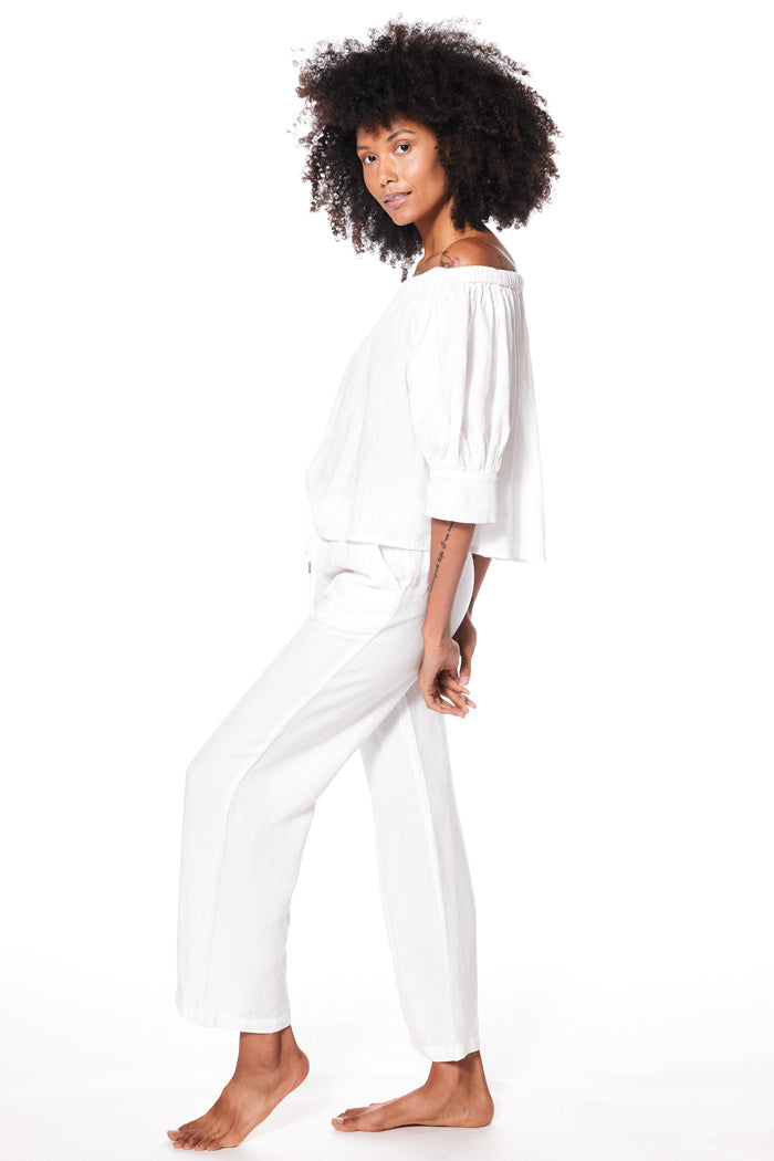 Track Linen Pant // Bone