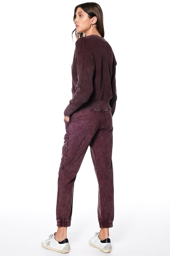 Clark Crop Cardi // Chocolate Mineral Wash