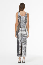 Octavia Top // Silver 2-Tone Sequin