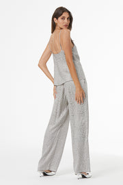 Reed Cheetah Jacquard Pant // Silver