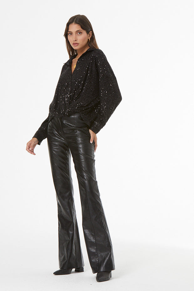 Tourist Sequin Top // Black