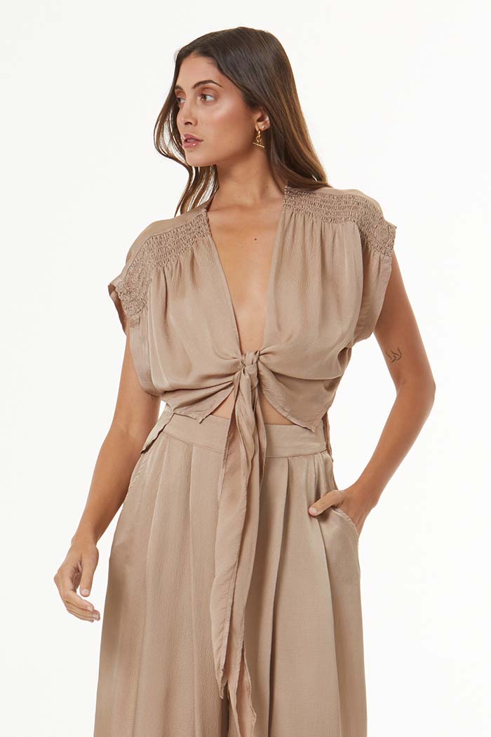 Wind Wrap Top // Shiitake