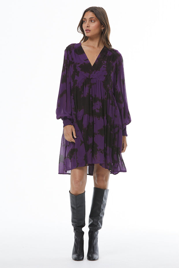 Renee Baby Doll Dress // Electric Purple Vancouver