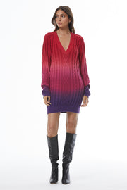 Holly Sweater Dress // Red Velvet Ombre