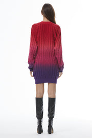 Holly Sweater Dress // Red Velvet Ombre