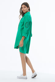 Low Tide Shirt Dress // Island Green Pigment