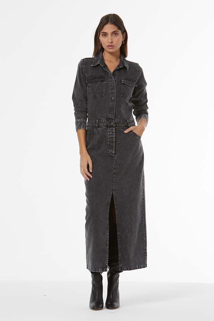 Benson Dress // Black Mineral Wash