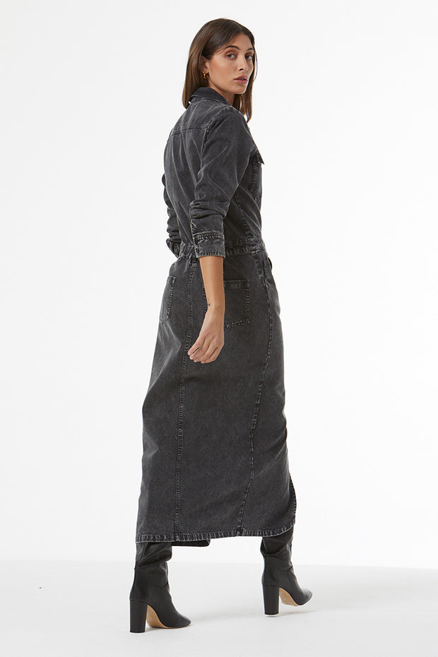 Benson Dress // Black Mineral Wash