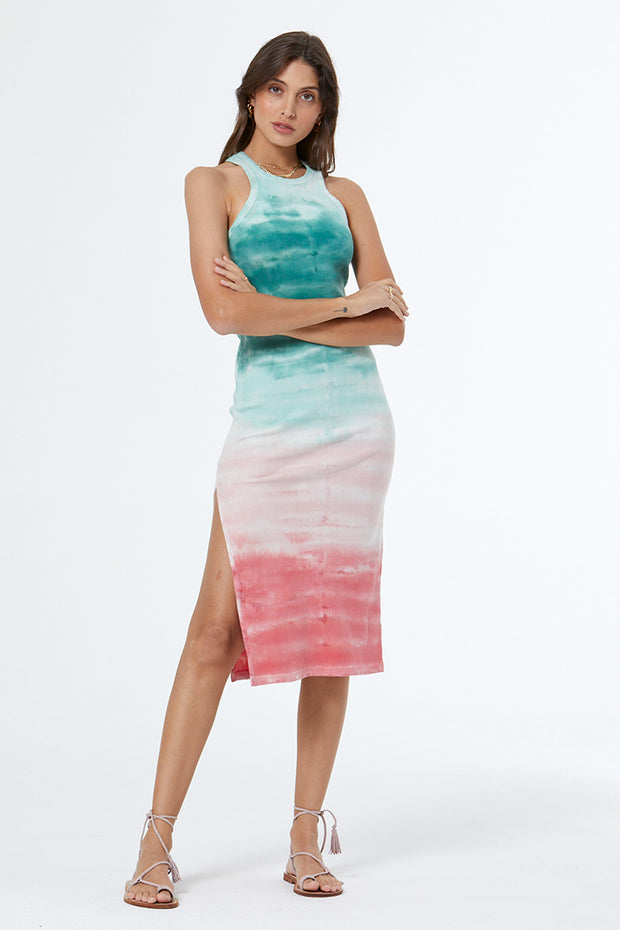 Iggy Midi Dress // Everglade Paint Brush Wash