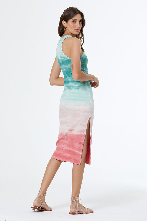 Iggy Midi Dress // Everglade Paint Brush Wash