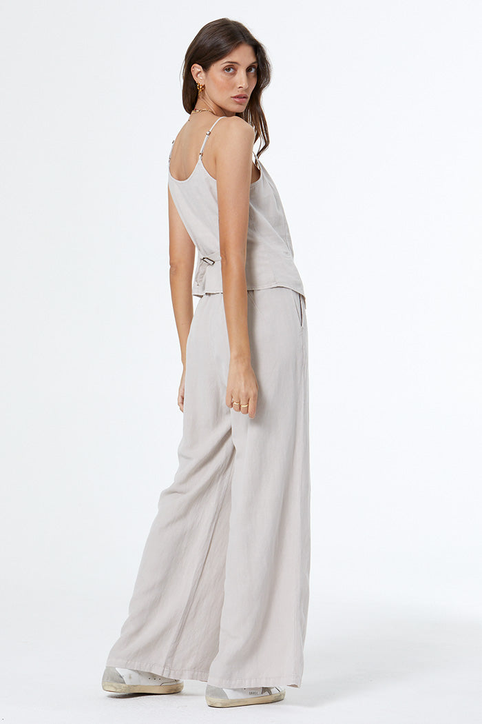 Tate Linen Vest // Ash Pigment