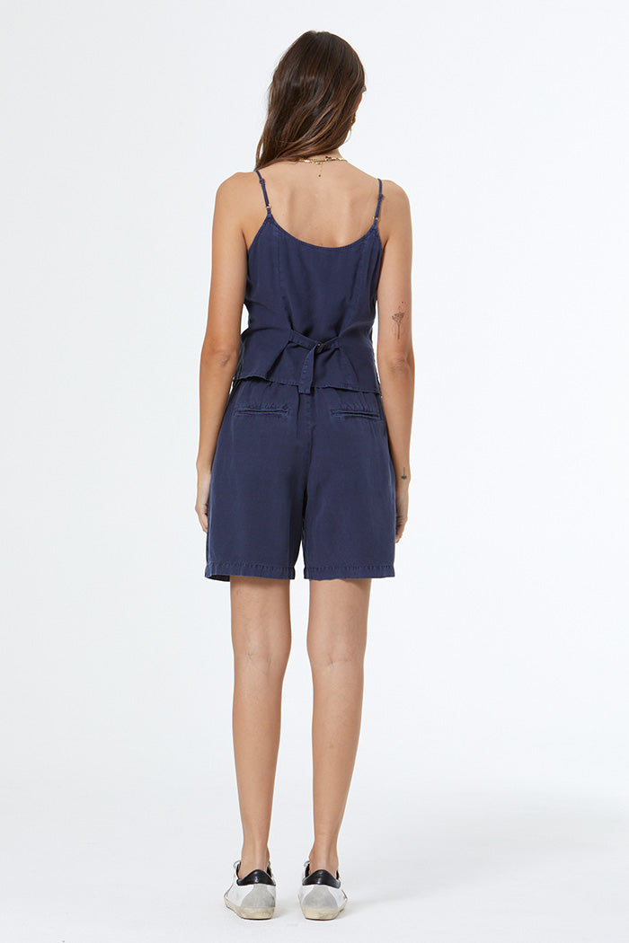 Tate Linen Vest // Vintage Indigo Pigment