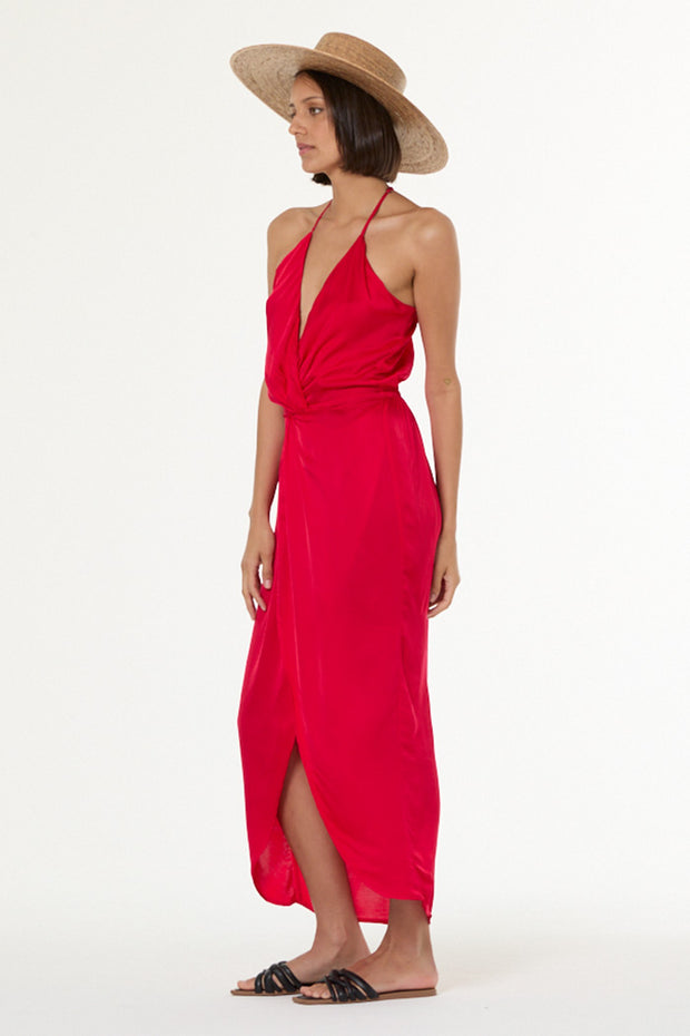 Siren Slip Dress // Red Fuchsia