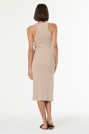 Iggy Rib Midi Dress // Sandstone Mineral Wash