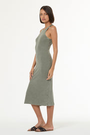 Iggy Rib Midi Dress // Seagrass Mineral Wash